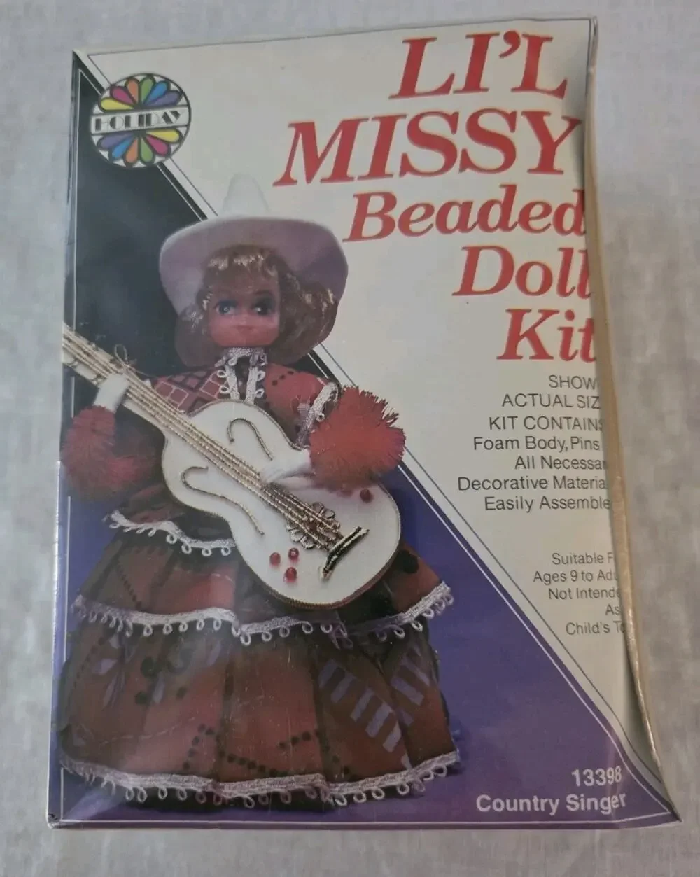 Walco Li'l Missy Beaded Doll Kit Sequin Vintage Country Singer #13398